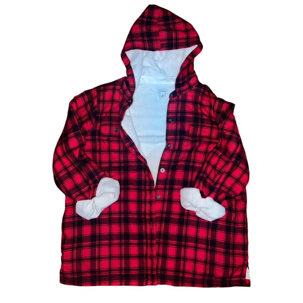 L.L. Bean hooded flannel